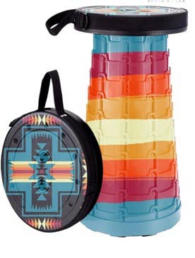 Portable Folding Stool-Rainbow