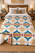 Full 2PLY Flannel Blanket Full Size White River Design WHITE