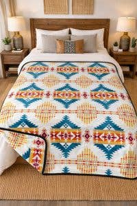 Full 2PLY Flannel Blanket Full Size White River Design WHITE