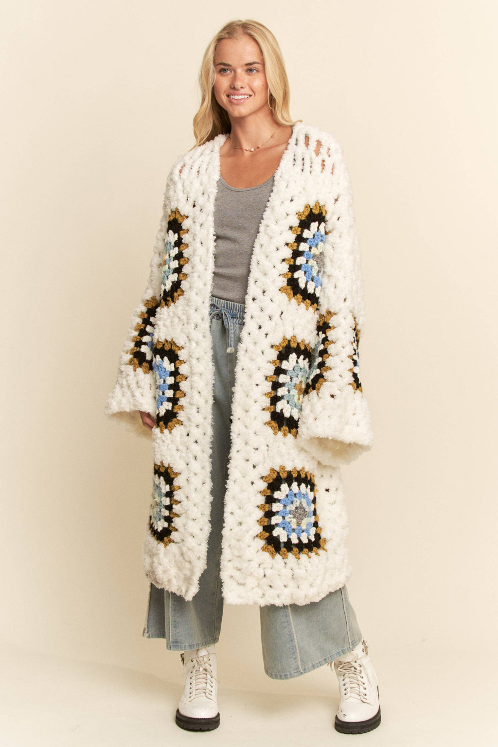 Granny Square Crochet Cardigan