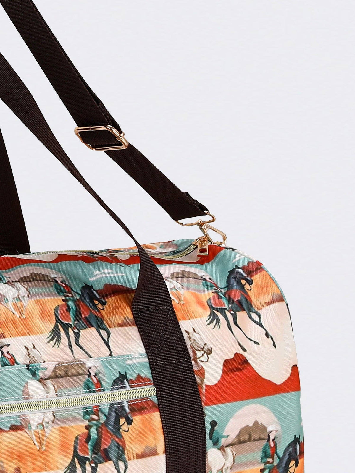 Western Pattern Canvas Duffel Bag