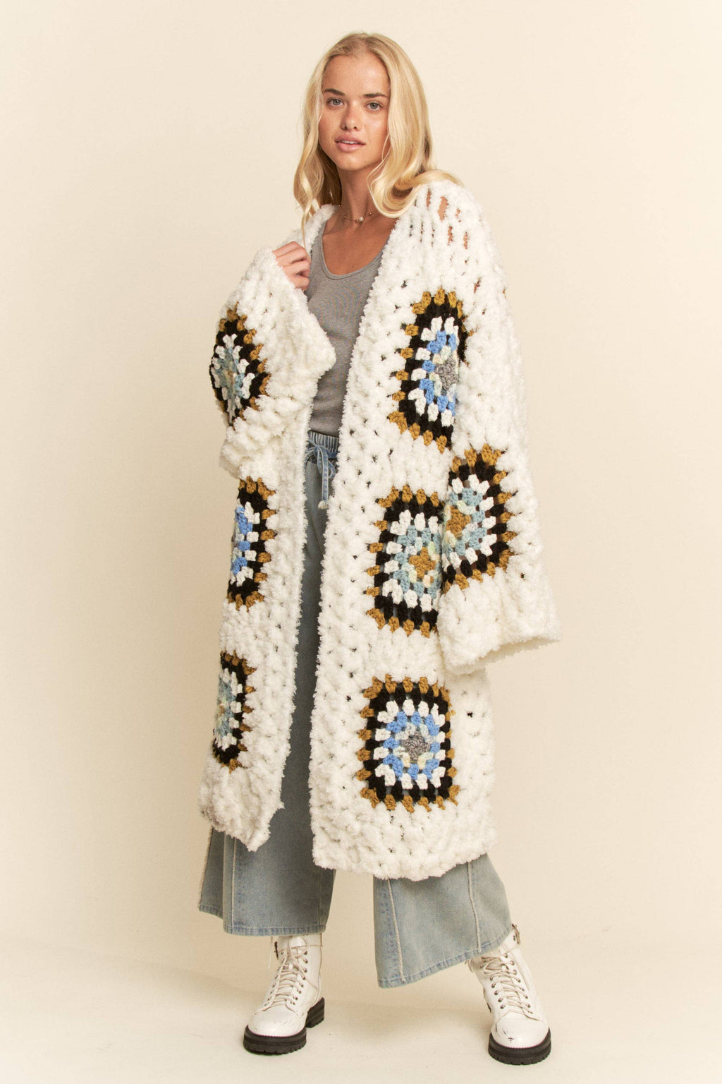 Granny Square Crochet Cardigan