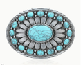 Oval Turquoise Belt Buckle