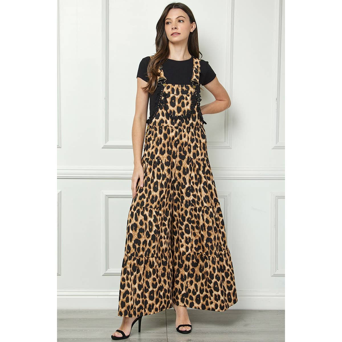 Embroidered Strap Flowy Jumpsuit