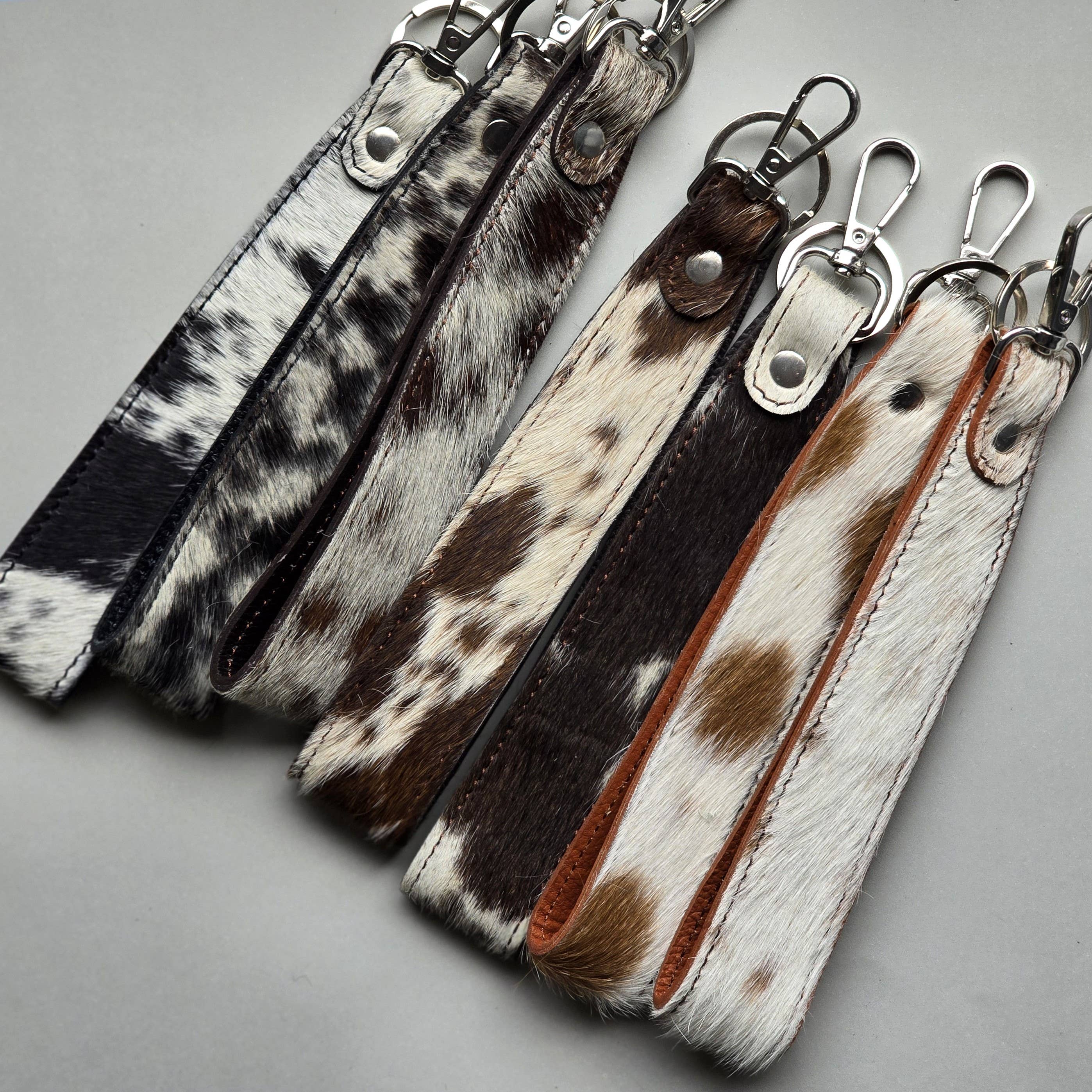 Hair-on Western Long Keychain - Genuine Cowhide Keychain