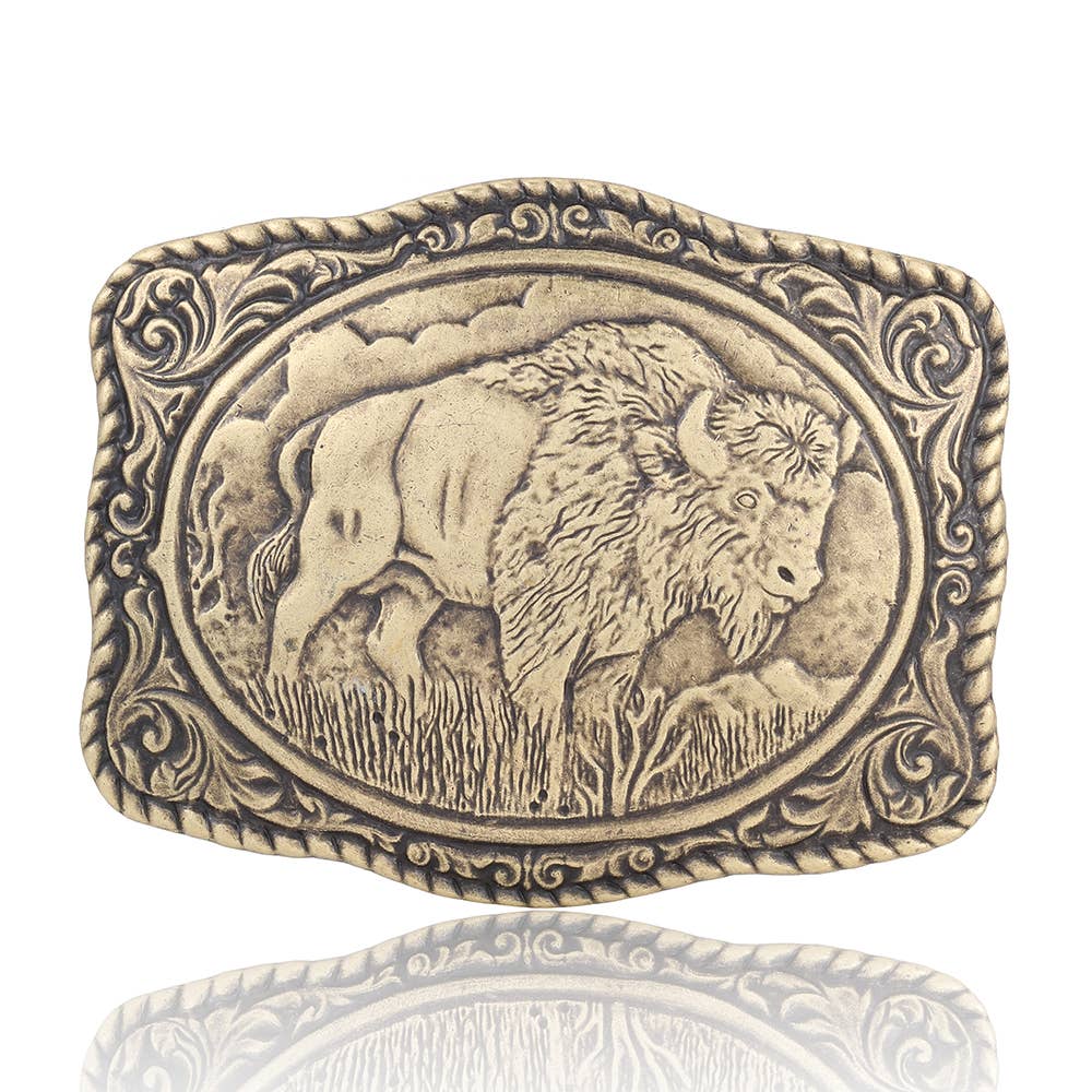 America Bison Buffalo Belt Buckle