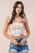 EMBO DETAIL CROP TOP