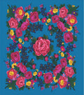 BLUE Floral Throw Blanket