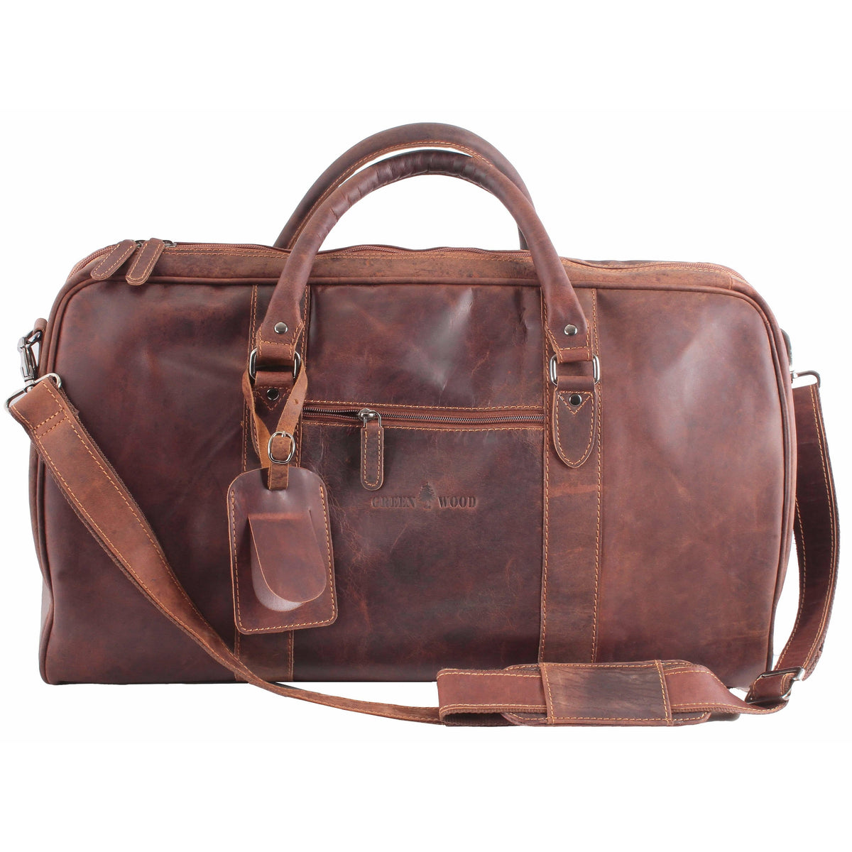 Leather Overnight Travel Bag Victoria