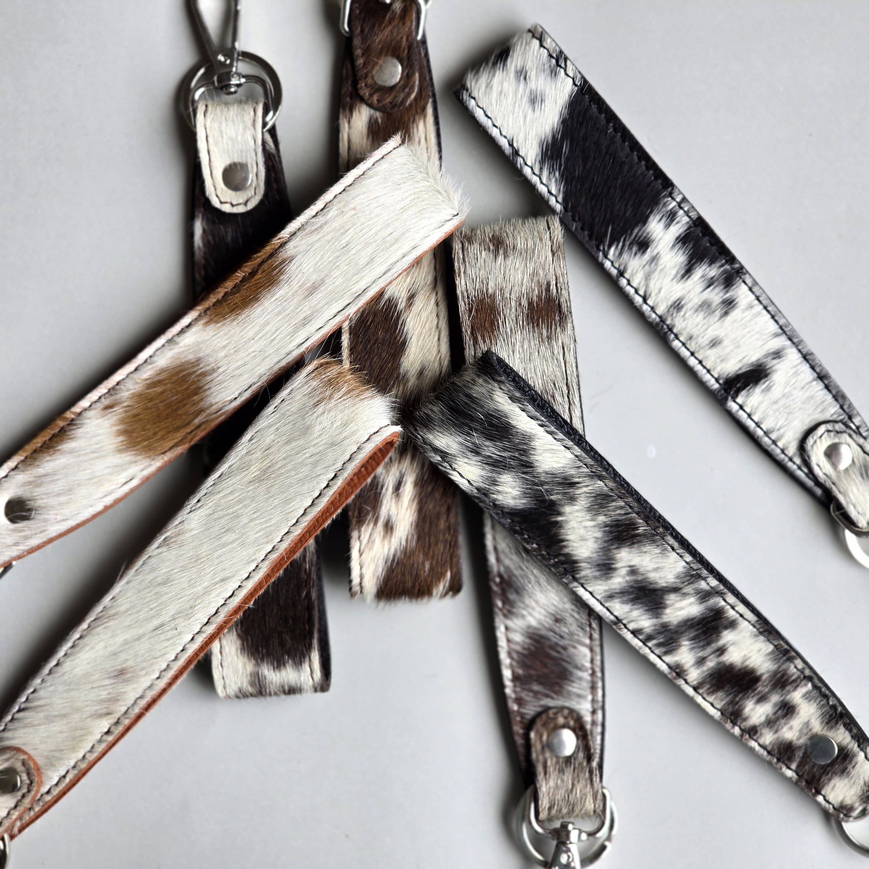 Hair-on Western Long Keychain - Genuine Cowhide Keychain