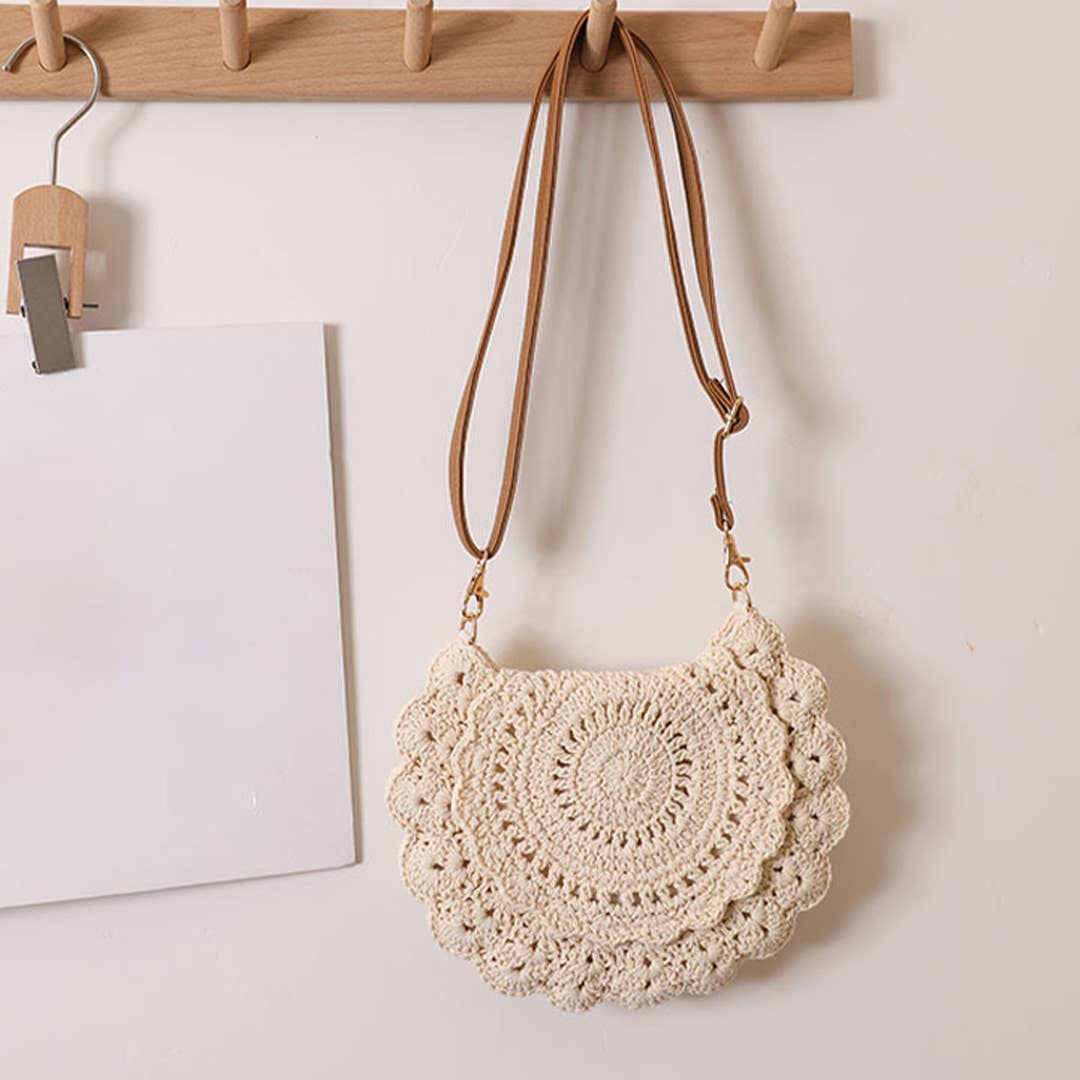 Crochet Crossbody Hollow Out Woven Shoulder Bag