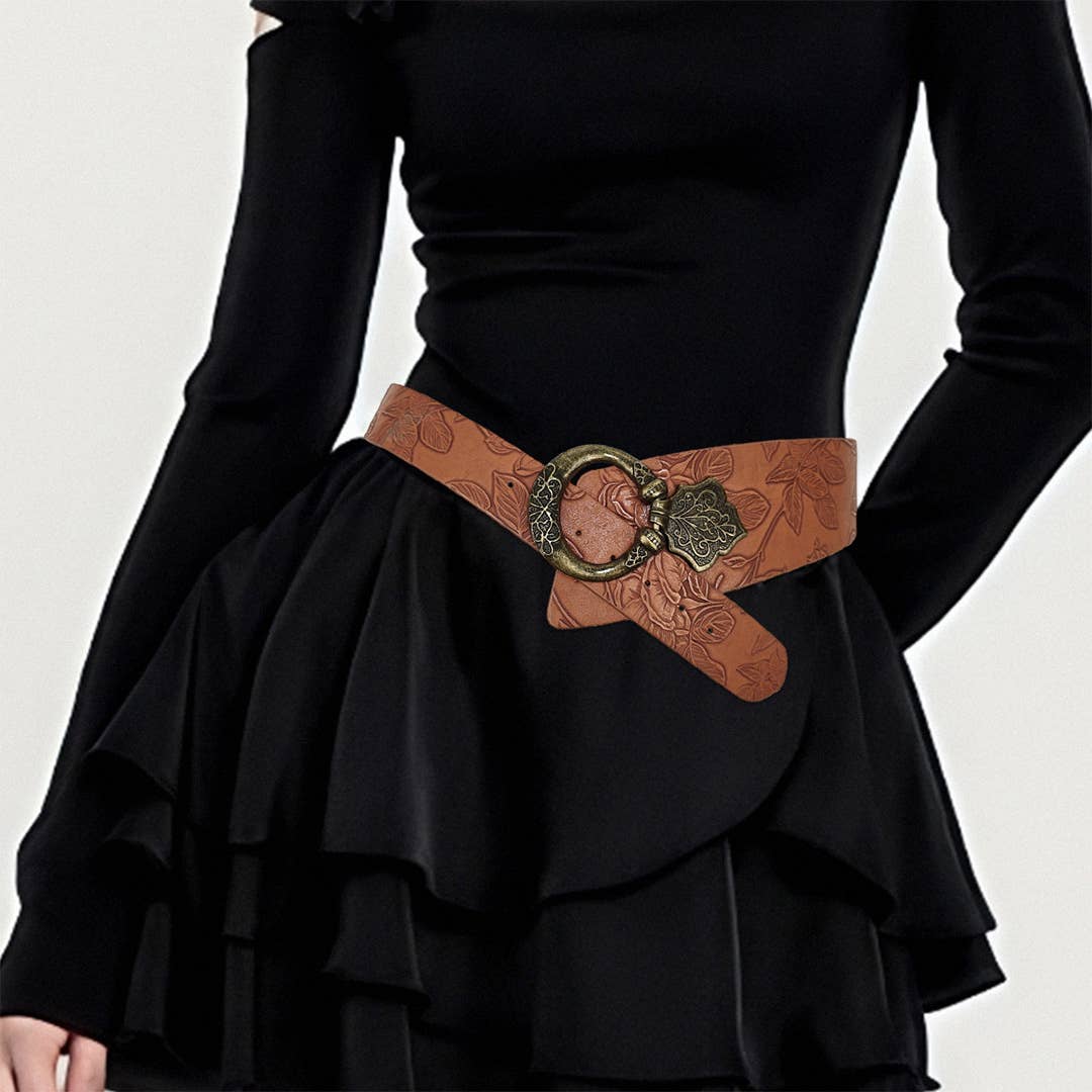 Street Fashion Punk Style Patterned Leather Belt