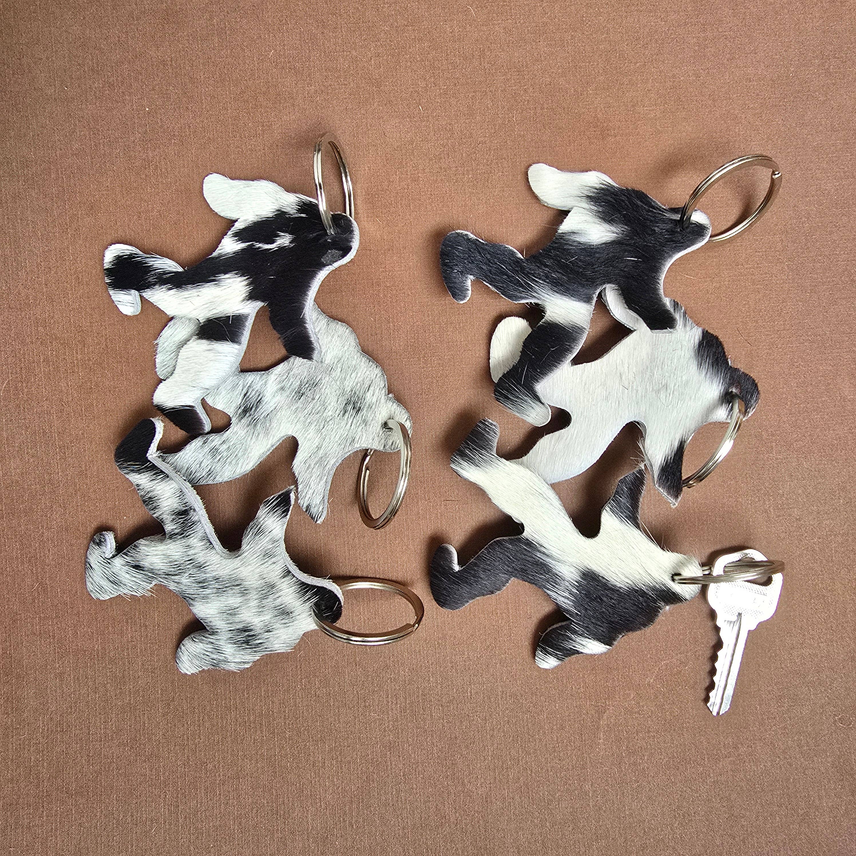 Handmade Yeti/Sasquatch Keychain – Hair-On Cowhide