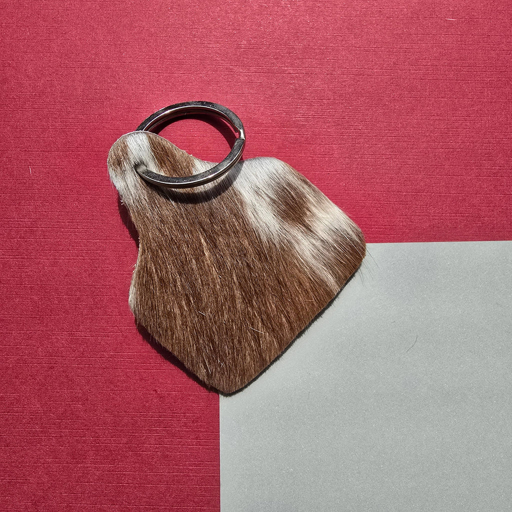 Cowhide Tag Keychain – Genuine Hair-On Cowhide