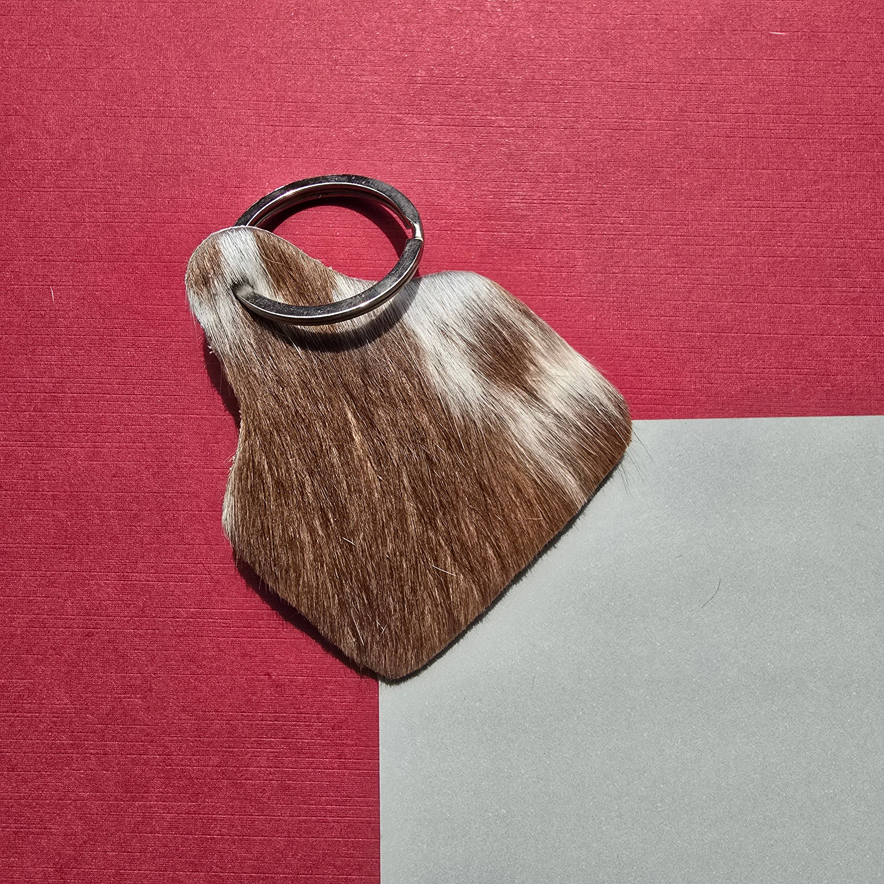 Cowhide Tag Keychain – Genuine Hair-On Cowhide
