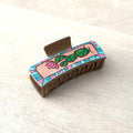 Leather Claw Western Hair Clip  "Cactus Flower"