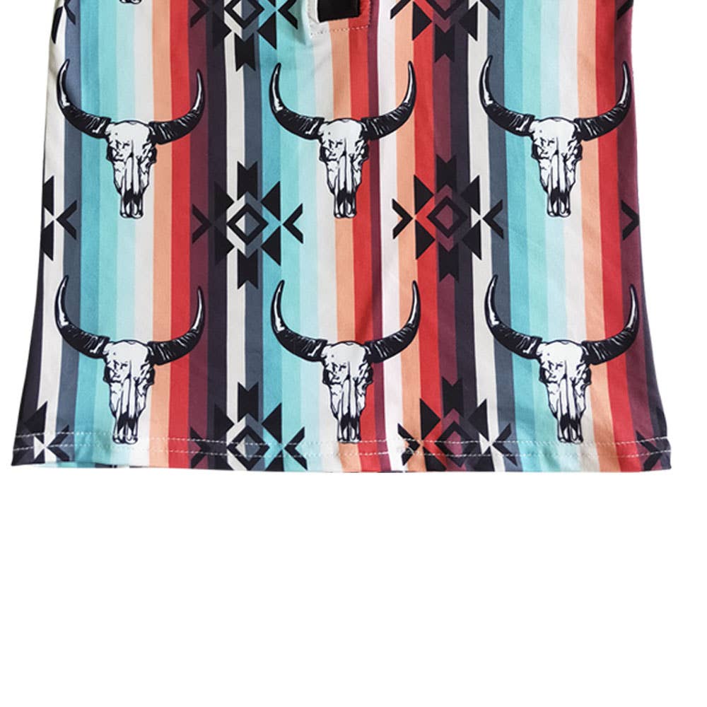 Baby Boys western cow stripe buttons shirts