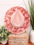 Engraved Peony Hat