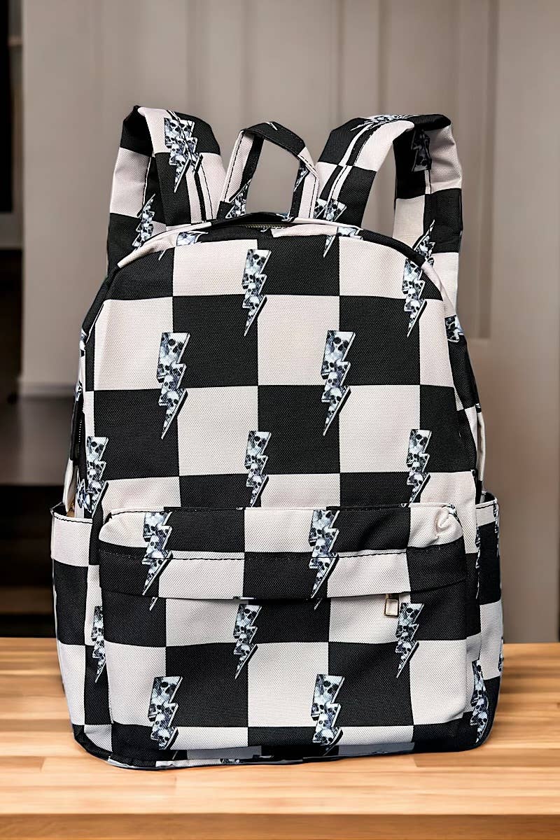 BOLT PRINTED SMALL SIZE BACKPACK.