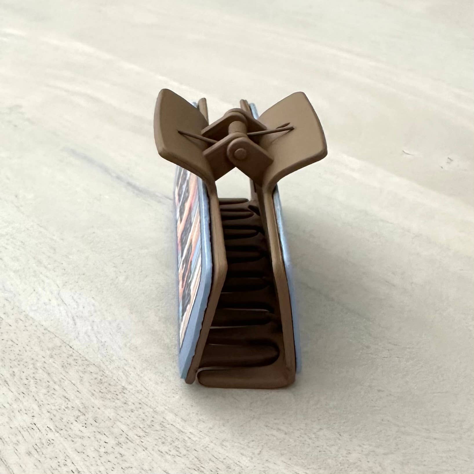 Western Hair Clip Leather Claw "Yee Haw"
